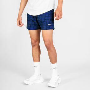 M Checker Pace Shorts 5'' | Blue