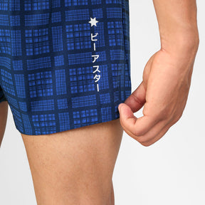M Checker Pace Shorts 5'' | Blue