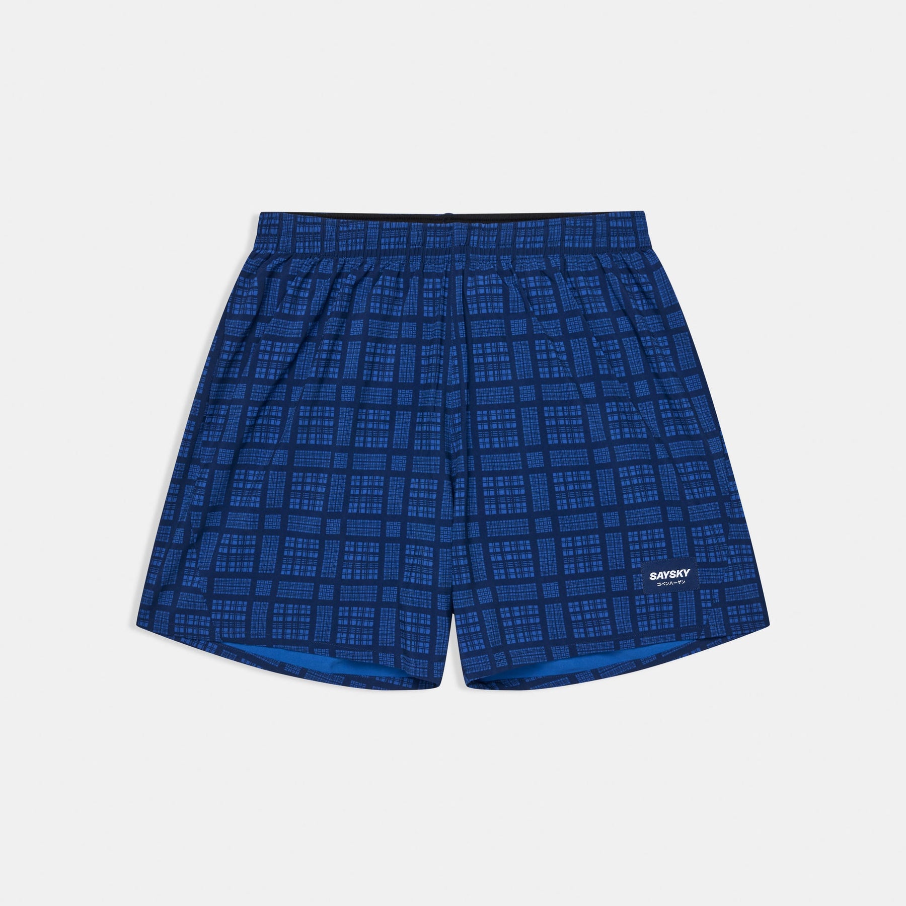 M Checker Pace Shorts 5'' | Blue