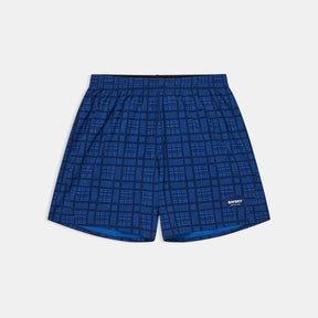 M Checker Pace Shorts 5'' | Blue