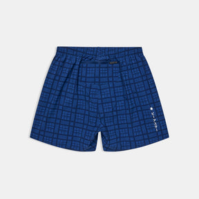 M Checker Pace Shorts 5'' | Blue