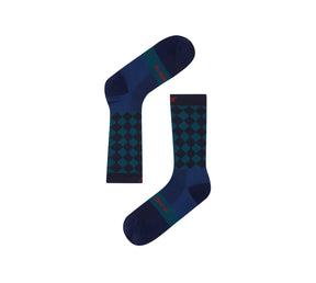 Diamond Crew Sock | Green/Navy