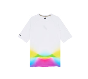 Men's Race Tee | White/Summer Rainbow
