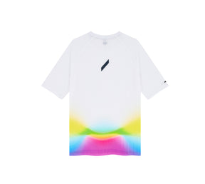 Men's Race Tee | White/Summer Rainbow