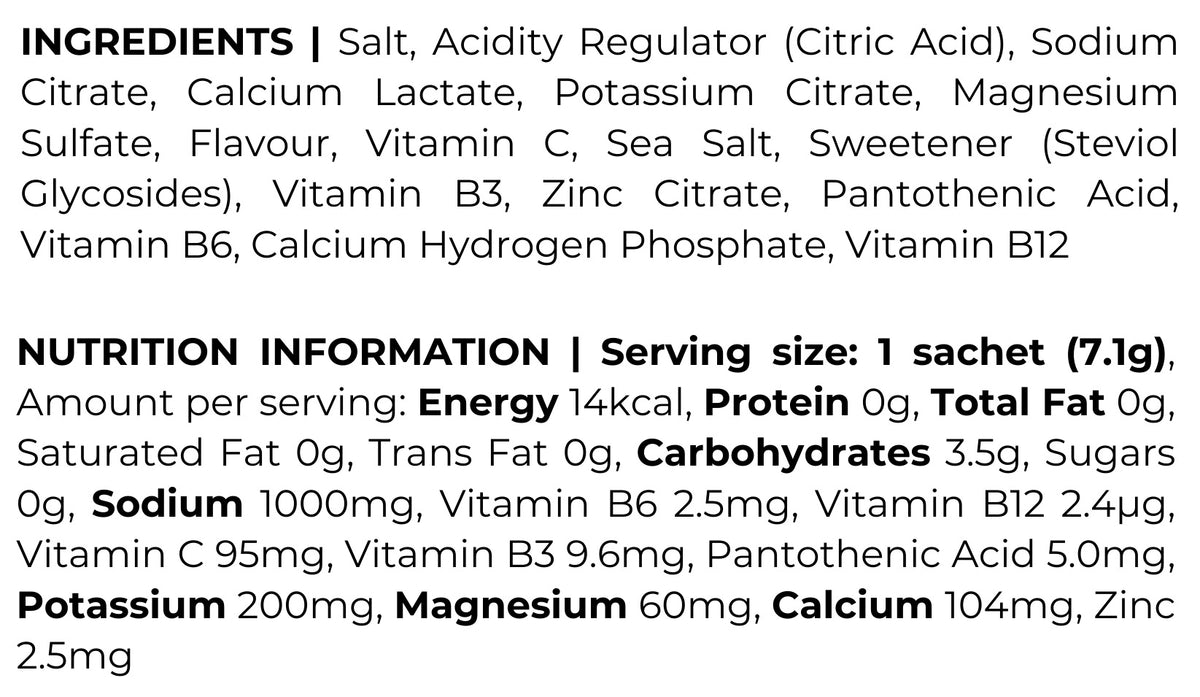 SUPERsalty Electrolyte Sachet | Citrus Mint (7.0g)