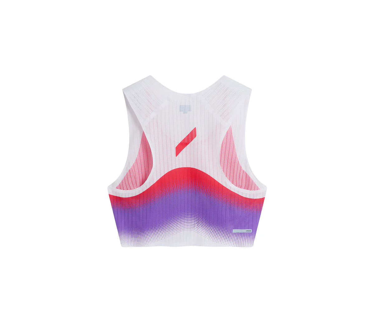 Women's Crop Race Vest | Red/Purple Stripe