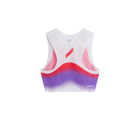 Women's Crop Race Vest | Red/Purple Stripe