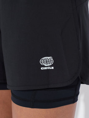 W 2 In 1 Super Short | Onyx Black