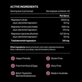 Triple Magnesium Professional Recovery Powder (Travel Pack) -  5g Sachet x 20 pcs | Berry