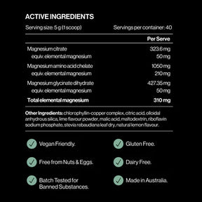 Triple Magnesium Professional Recovery Powder - 200g Pouch | Lemon Lime