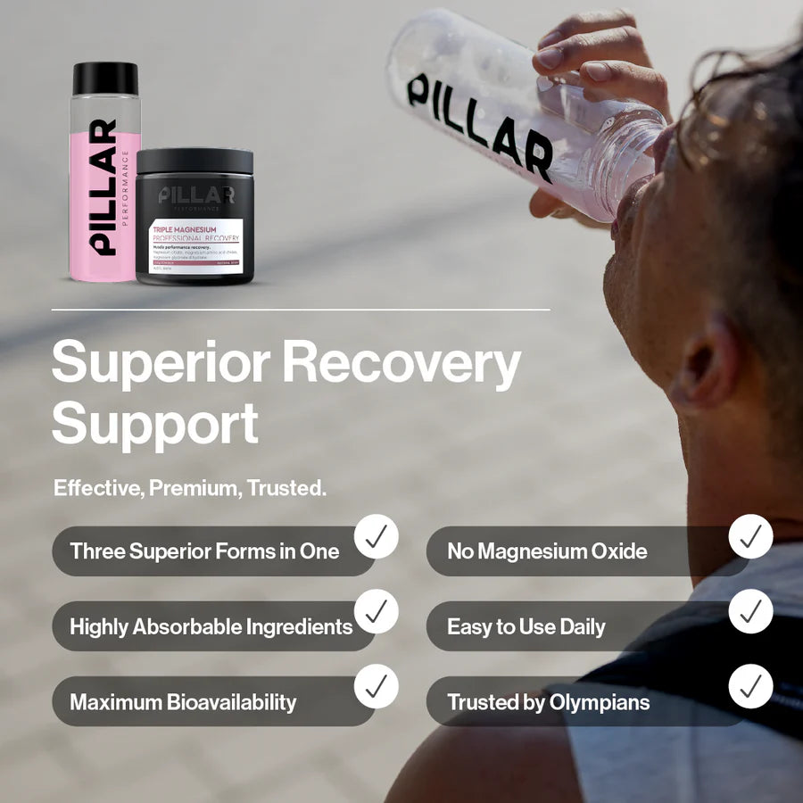 Triple Magnesium Professional Recovery Powder - 200g Pouch | Lemon Lime