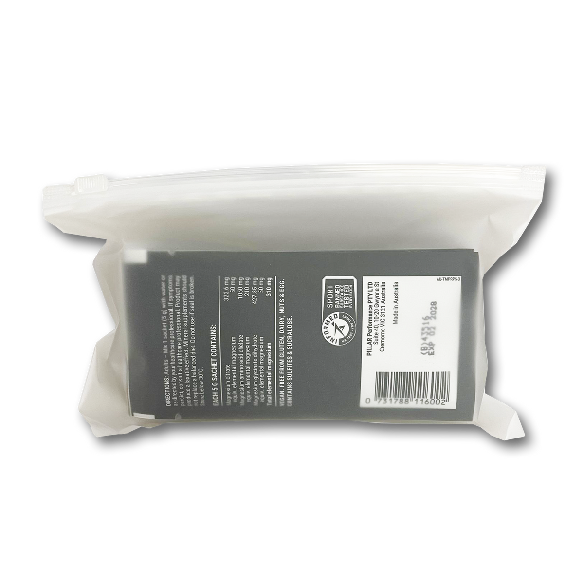 Triple Magnesium Professional Recovery Powder (Travel Pack) -  5g Sachet x 20 pcs | Berry