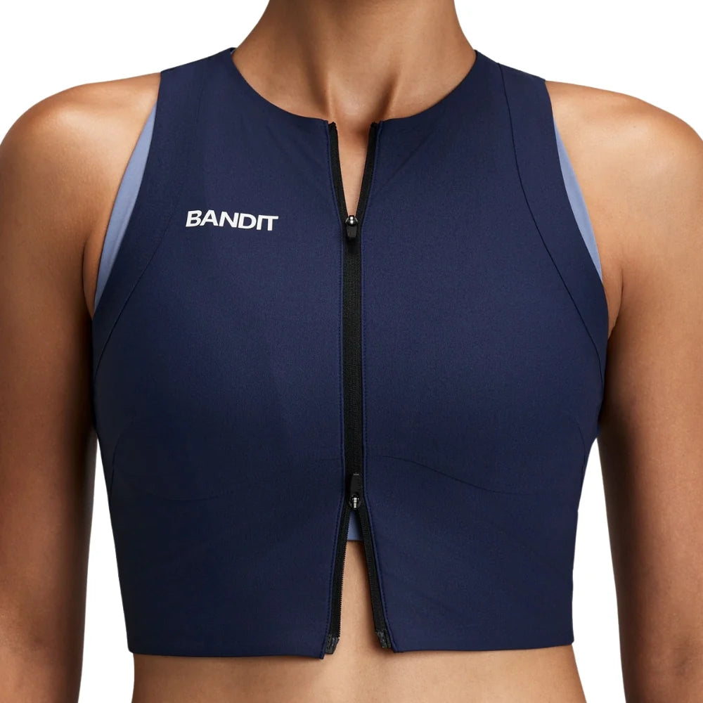 W Adapto 2-Way Zip Race Crop | NY Navy