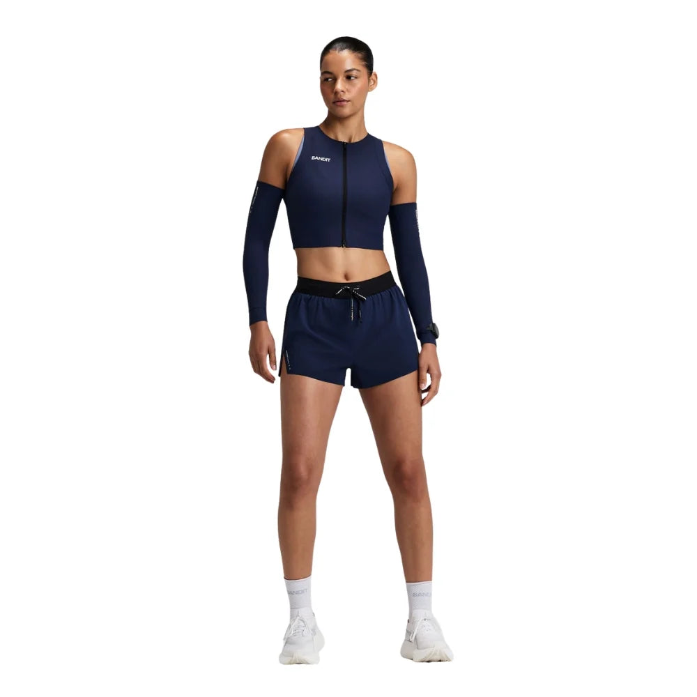 W Adapto 2-Way Zip Race Crop | NY Navy