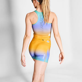 W Drip Dye Combat Crop Top | Multi