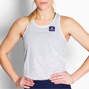 W Flower Combat Singlet | White