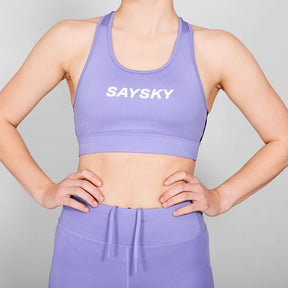 W Logo Combat Sports Bra | Purple