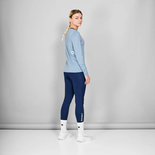 W Logo Pace Long Sleeve | Blue Melange