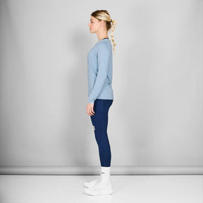 W Logo Pace Long Sleeve | Blue Melange
