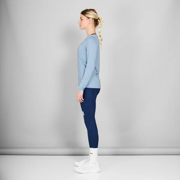 W Logo Pace Long Sleeve | Blue Melange