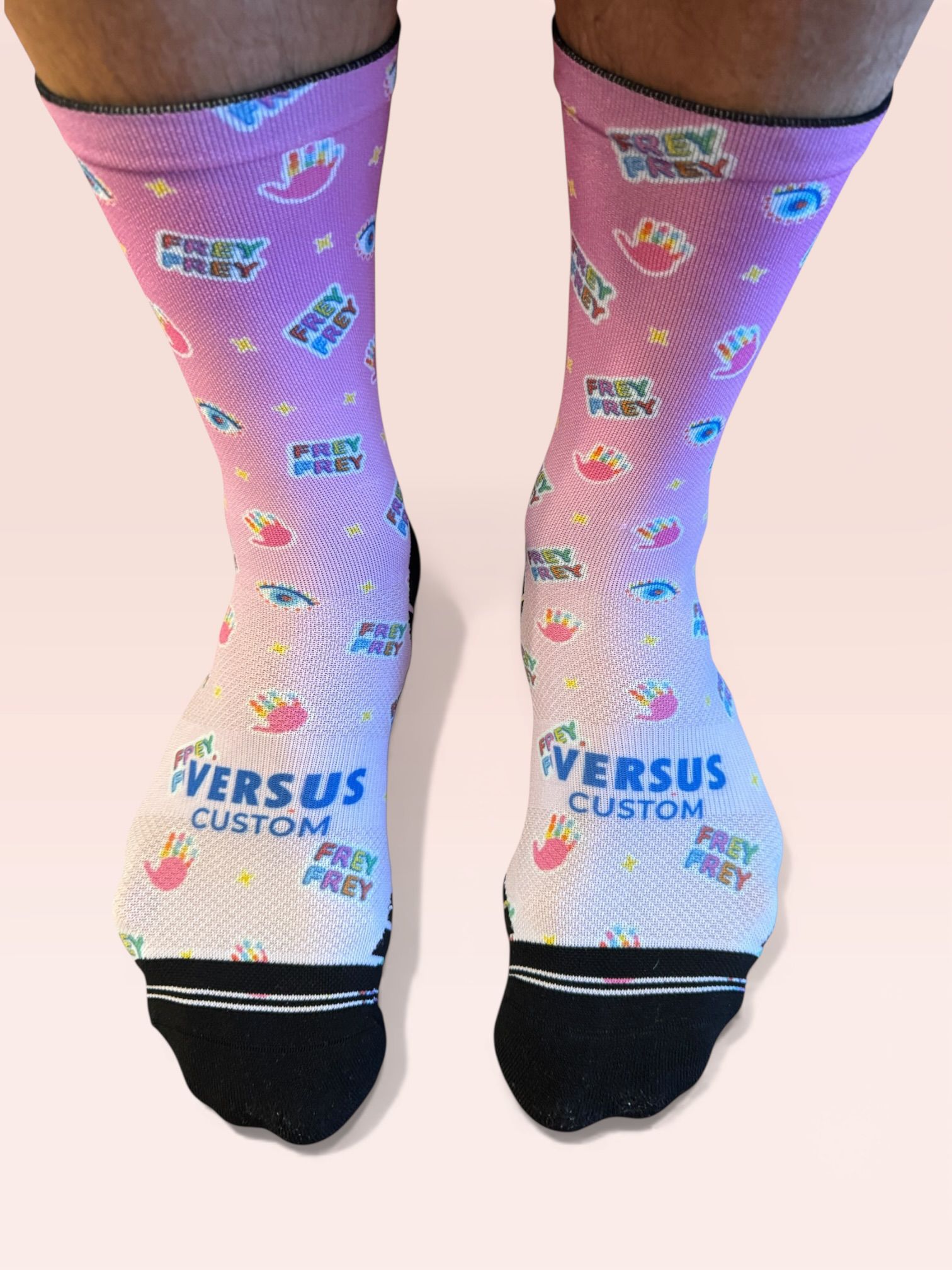 Frey Frey x Versus Socks | Hot Pink