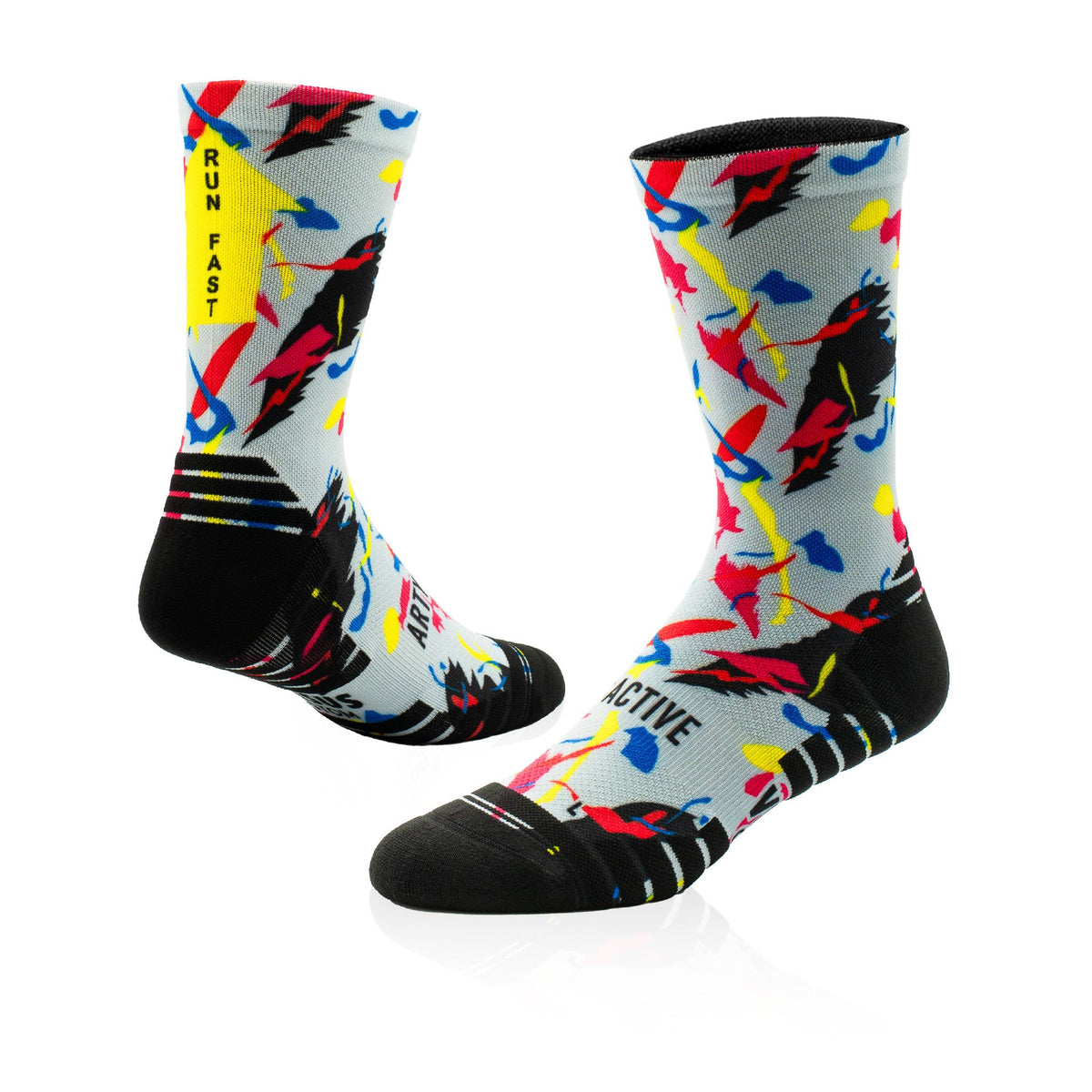 Arty Active Socks | Grey Splatter