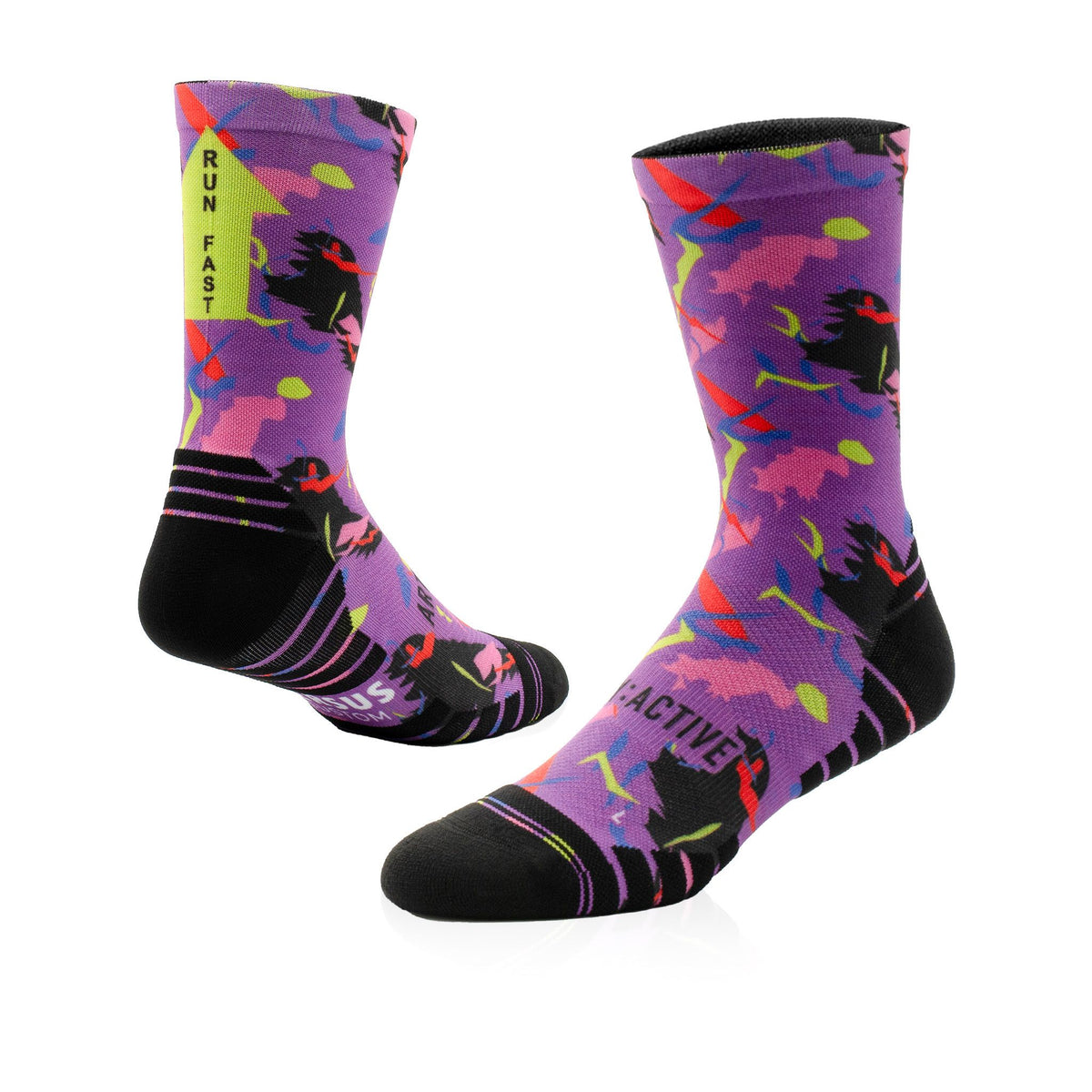 Arty Active Socks | Purple Splatter