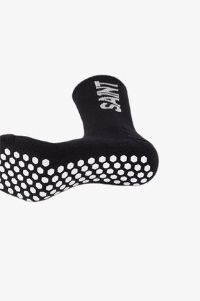 Cotton/Nylon Grip Socks | Black