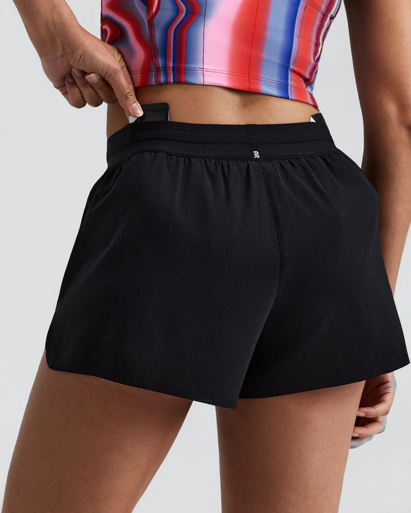 W RipSpeed 3" Split Shorts | Black