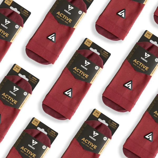 Active Crew Tab Socks | Classic Maroon