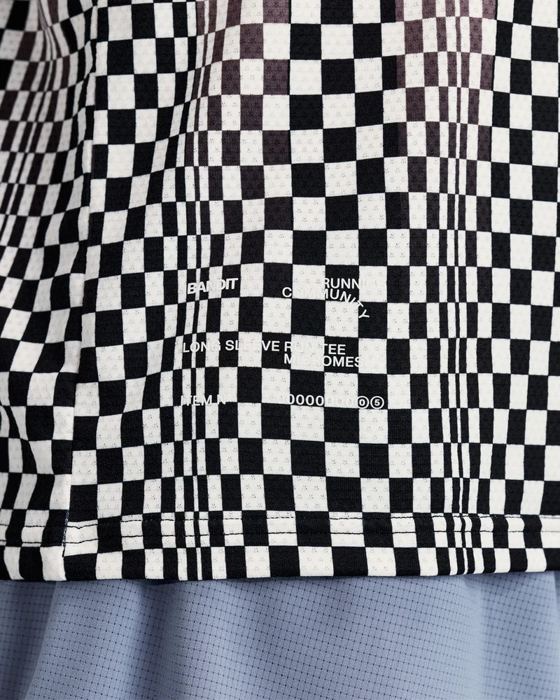 M Micromesh Long Sleeve | Checkerboard Stripe