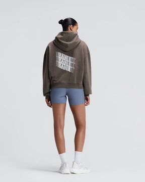 Chroma Wash Cropped Hoodie | Cocoa
