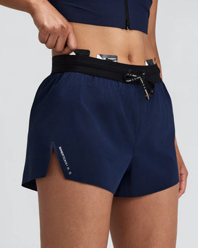 W RipSpeed 3" Split Shorts | NY Navy