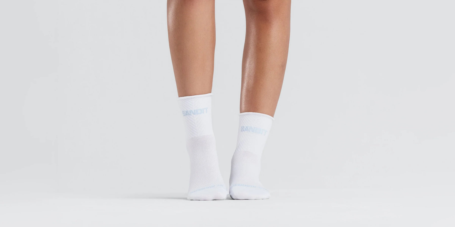 Lite Run Ribbed Quarter Sock (2 packs) | White with Pavilion Blue
