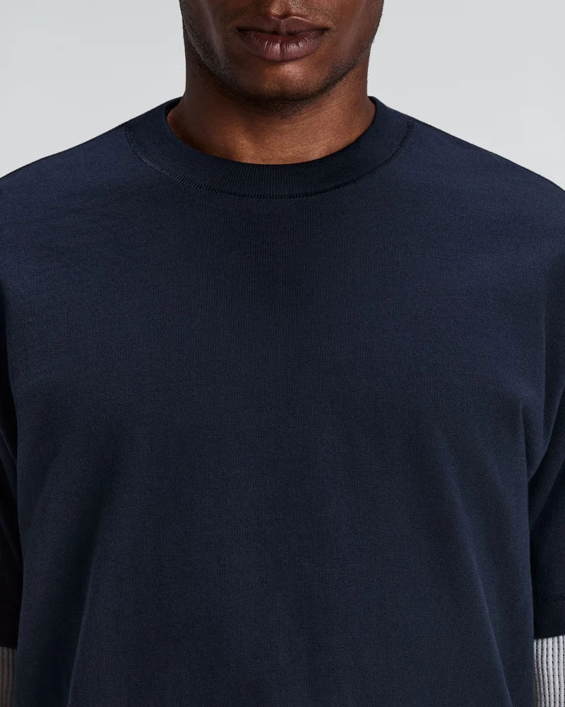 Heavyweight Cotton Box Tee | NY Navy