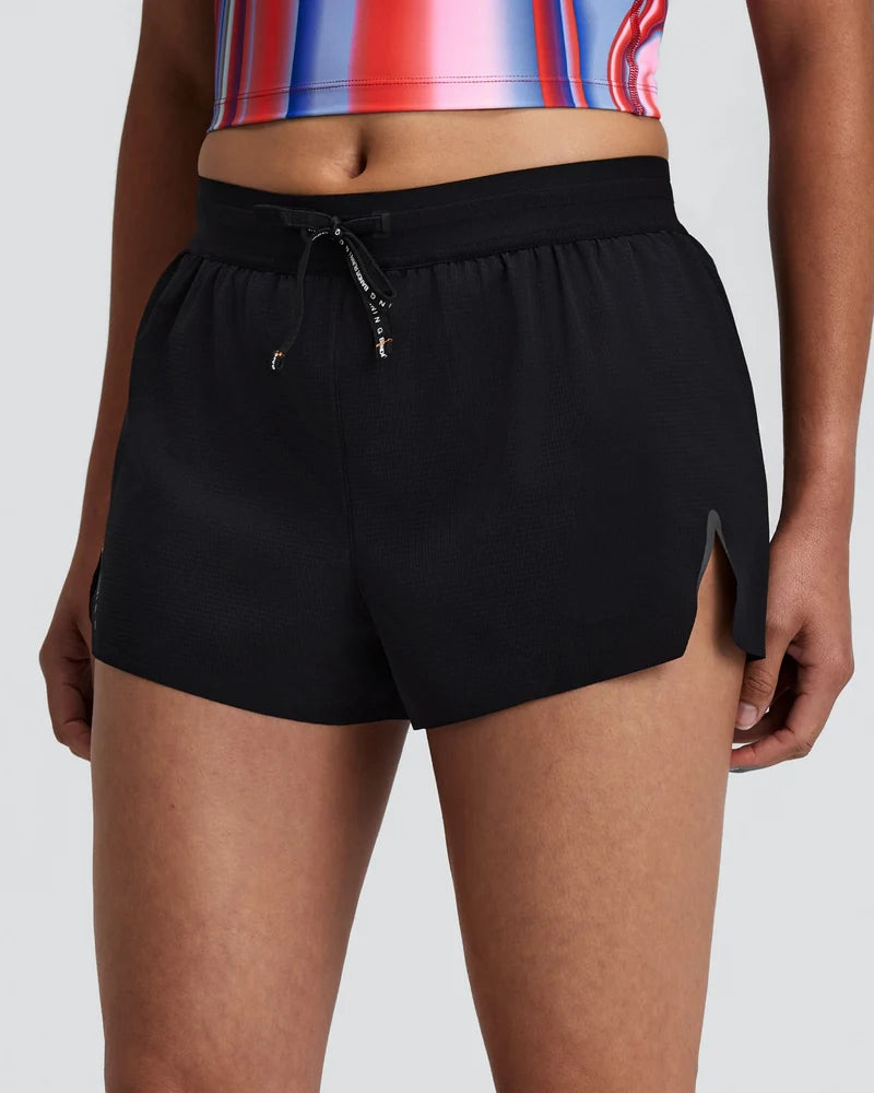 W RipSpeed 3" Split Shorts | Black