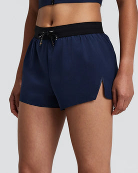 W RipSpeed 3" Split Shorts | NY Navy