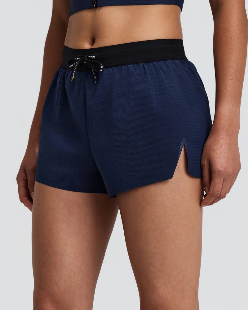 W RipSpeed 3" Split Shorts | NY Navy