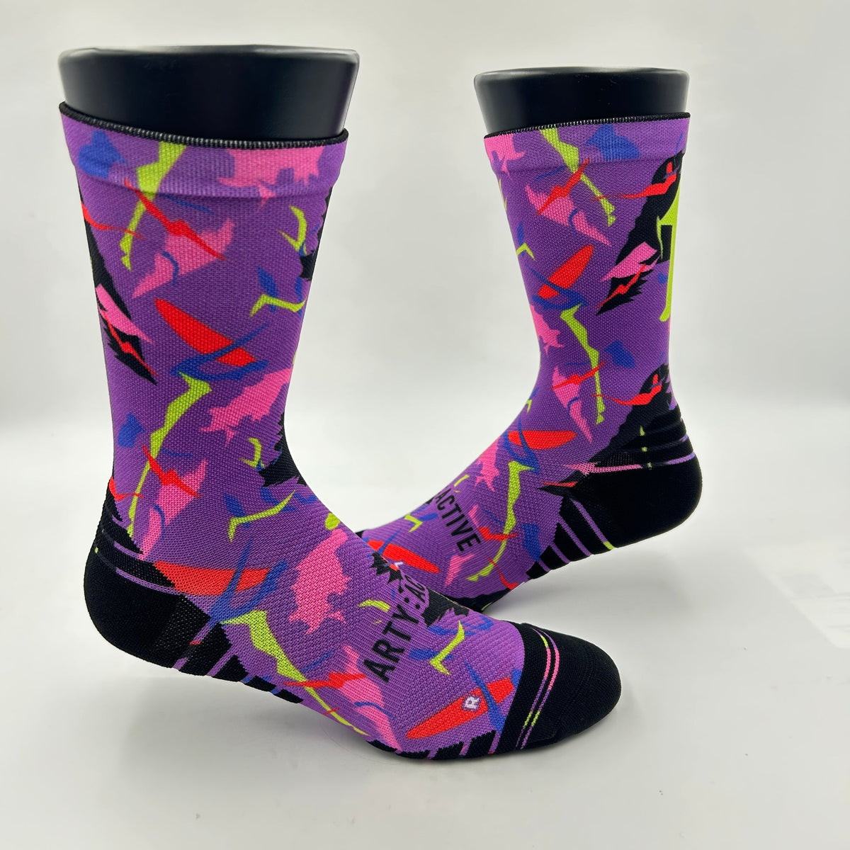Arty Active Socks | Purple Splatter