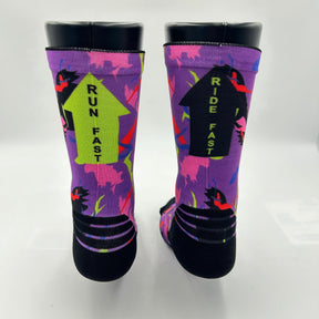 Arty Active Socks | Purple Splatter