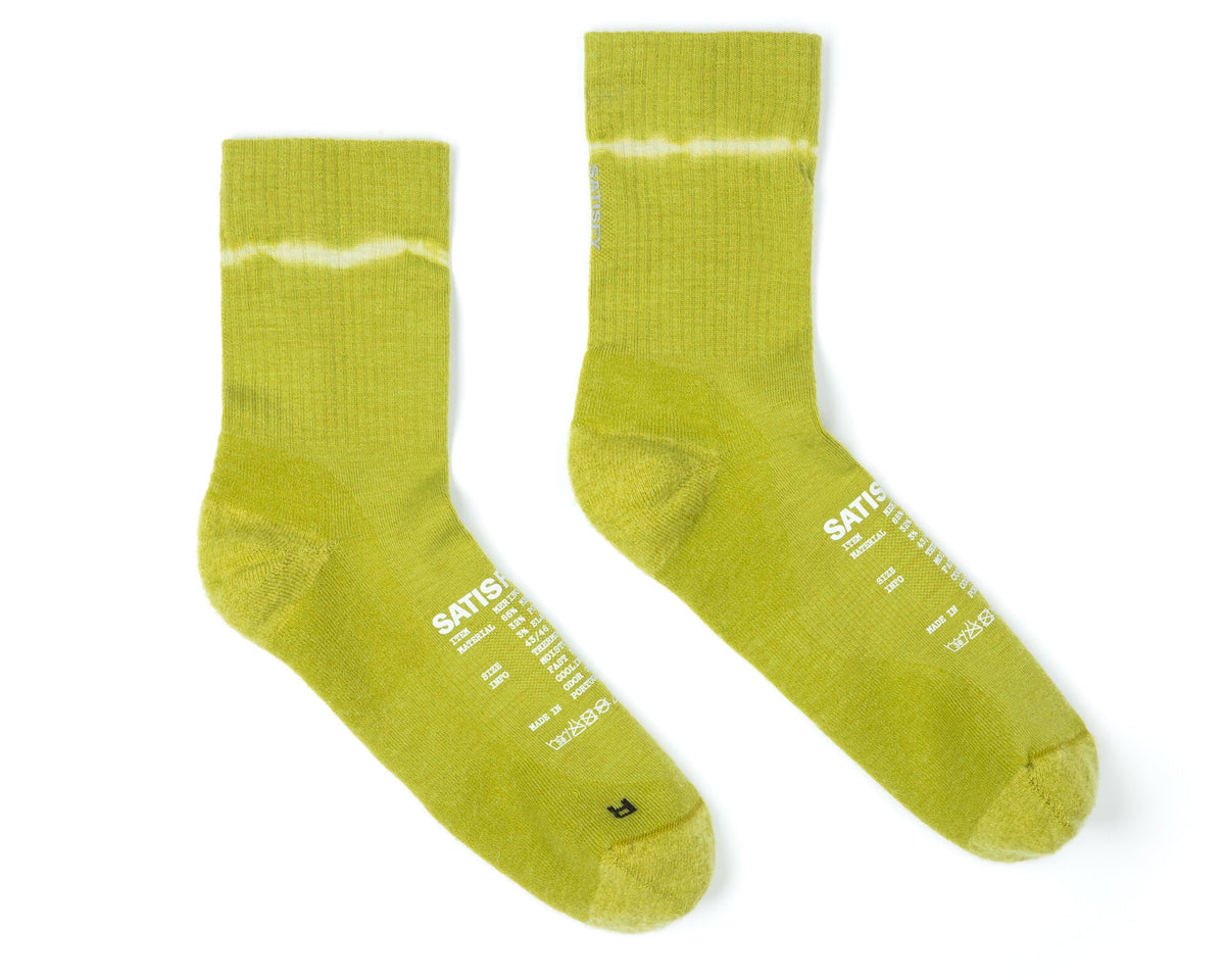 Merino Nylon Tube Socks | Tie-Dye Grenoble Green