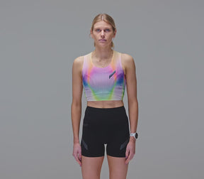 Women's Crop Race Vest | Summer Rainbow