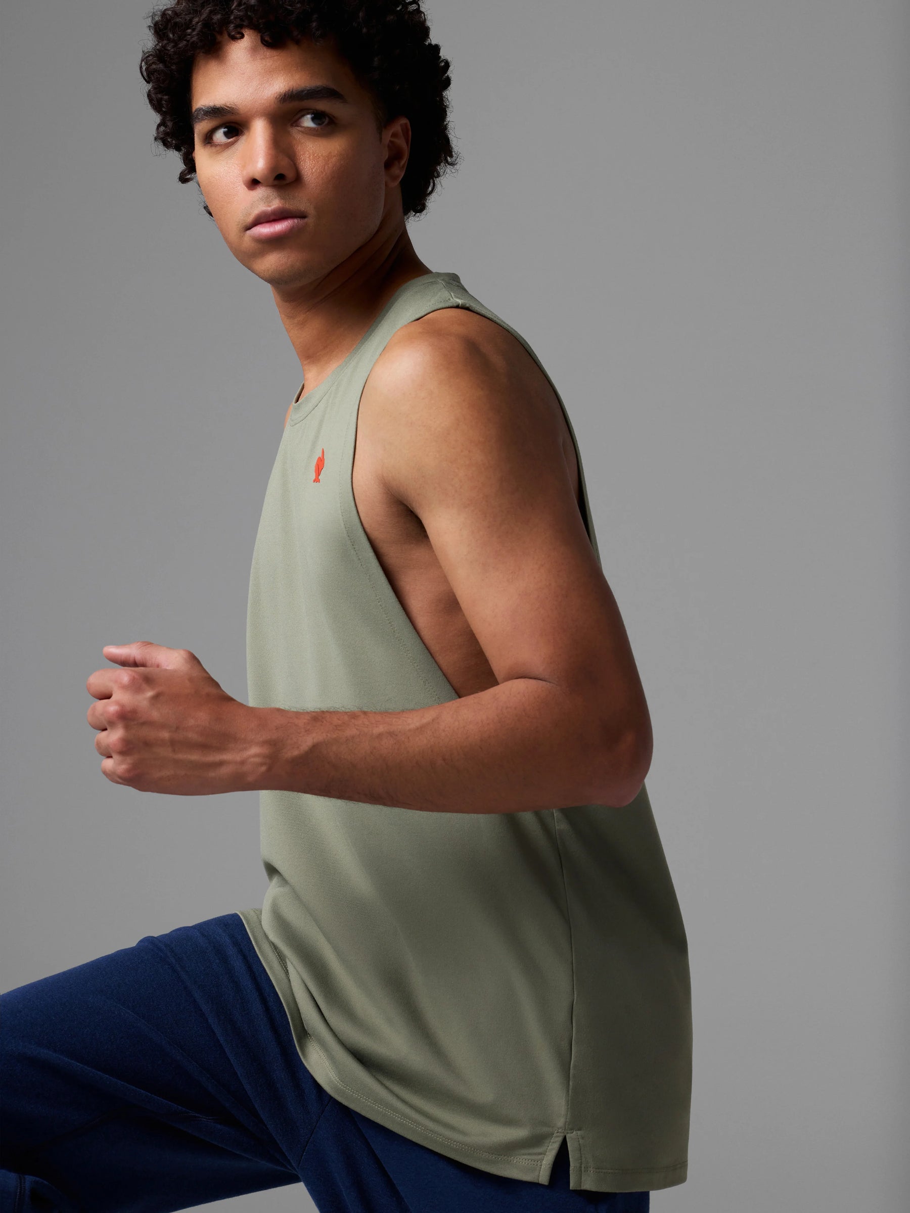 M EZ Drop Arm Tank | Pale Brown