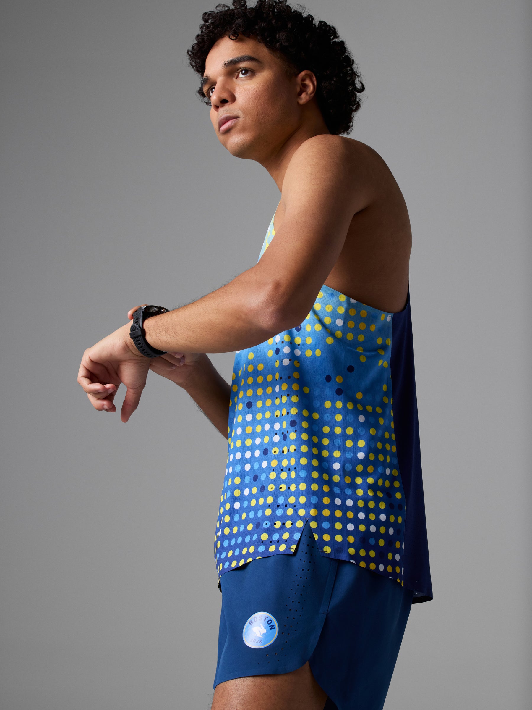 M Go Time Tank - Boston | Blue Curacao