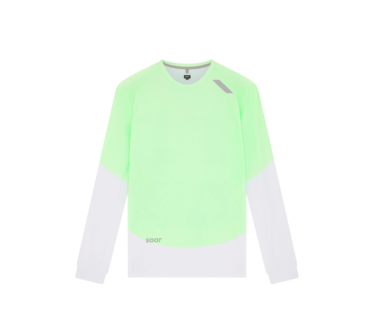 Men's Long Sleeve Printed Tech T | Neon Mint