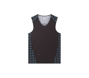 Men's Singlet | Black/Green Cross