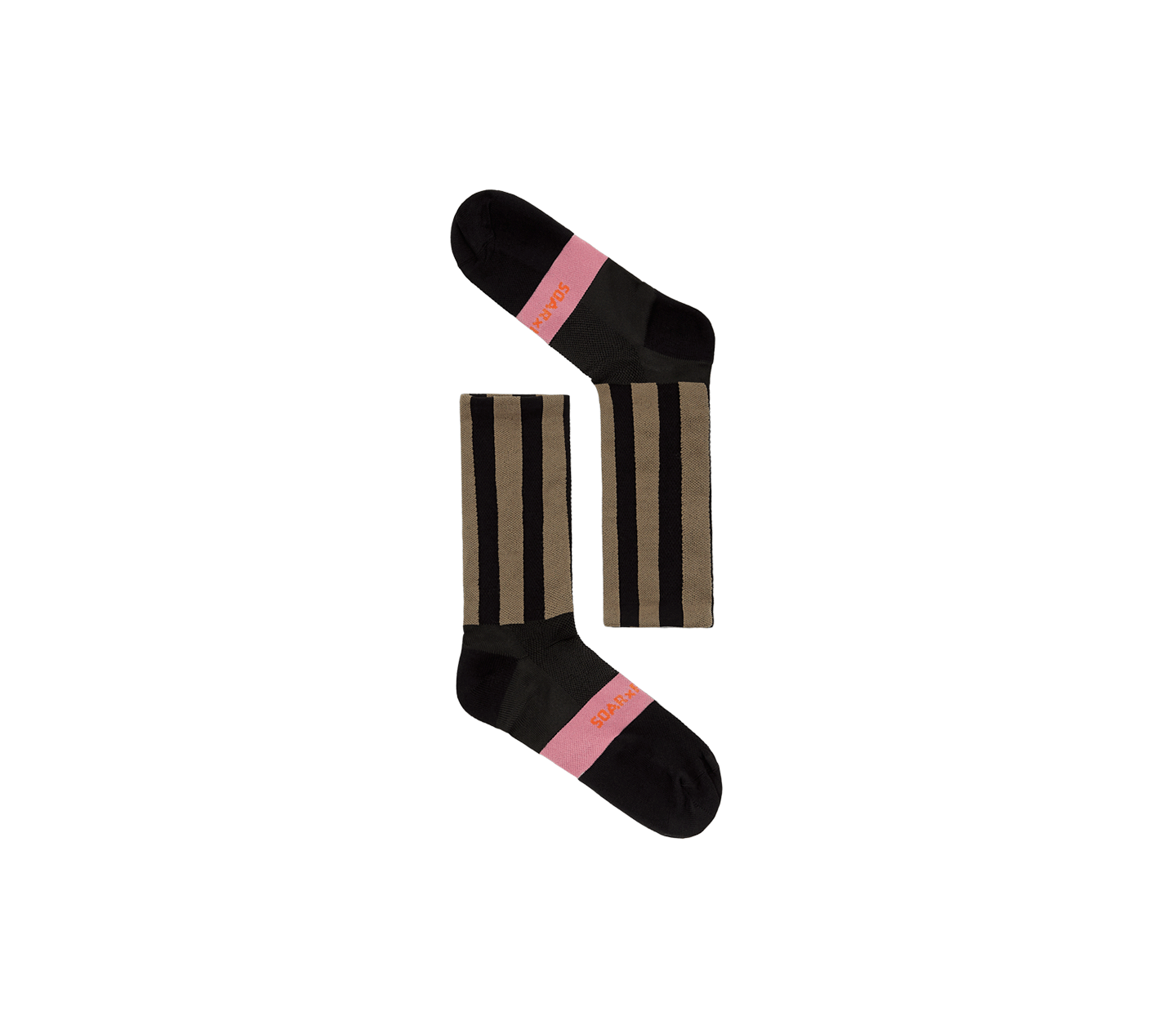 Stripe Crew Sock | Black Brown