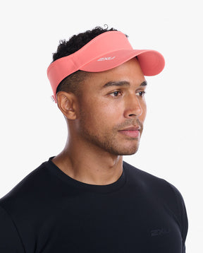 Run Visor, Hyper Coral/White