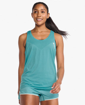 Light Speed Tech Singlet, Porcelain/White Reflective